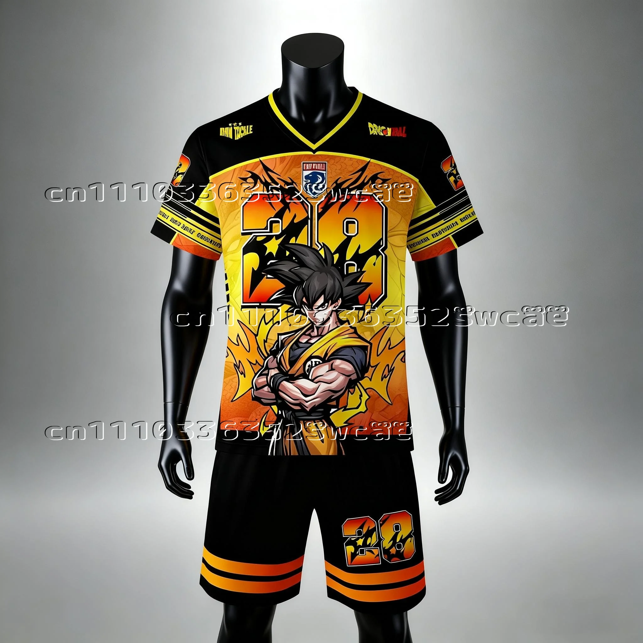 2026 Dragon Ball Wukong Shape Theme Jersey Set T-shirt Shorts Adult and Children Summer Family Matching