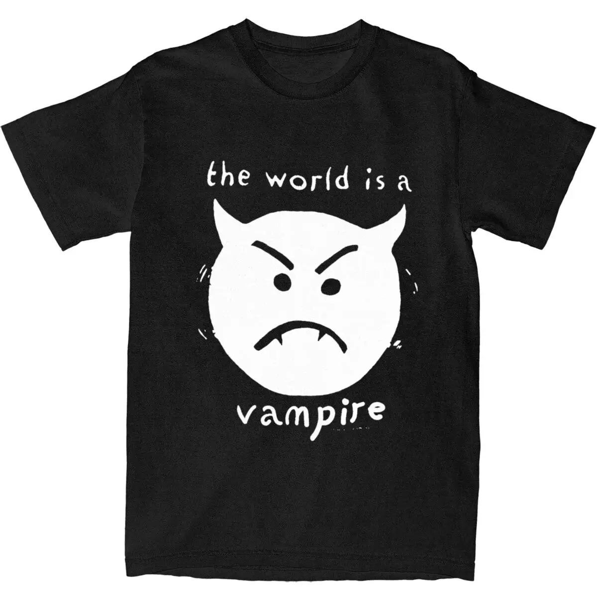 

Men T-Shirt The Smashing Pumpkins T Shirts Trending The World is a Vampire Summer Tees Y2K Fun Printed Cotton Tops Gift