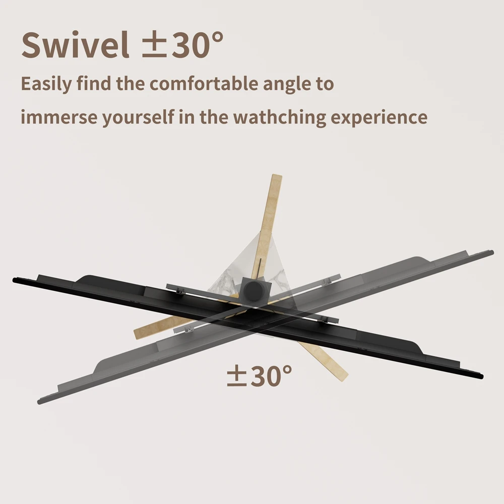 Universal Tripod Floor TV Stand for 40-75 Inch Swivel TV Mount Adjustable Height view 5