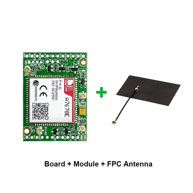 SIMCOM A7670E-LASE LTE CAT1 Module Core Board Support 4G 2G Voice With antenna breakout kit for Europe/Middle East/Africa