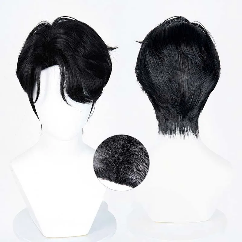 Saja Boys Jinu Baby Abby Romance Cosplay Perücken Kpop Demon Anime Kurzes Haar für Männer 2025, Filmjäger-Zubehör