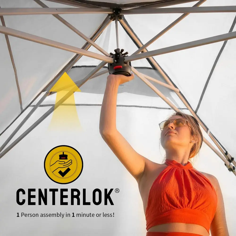 10x20 Pop Up Canopy Tent with 6 Removable Sidewalls, One Push Party Tent Outdoor Waterproof Event Canopy with Air Vent for Part view 3