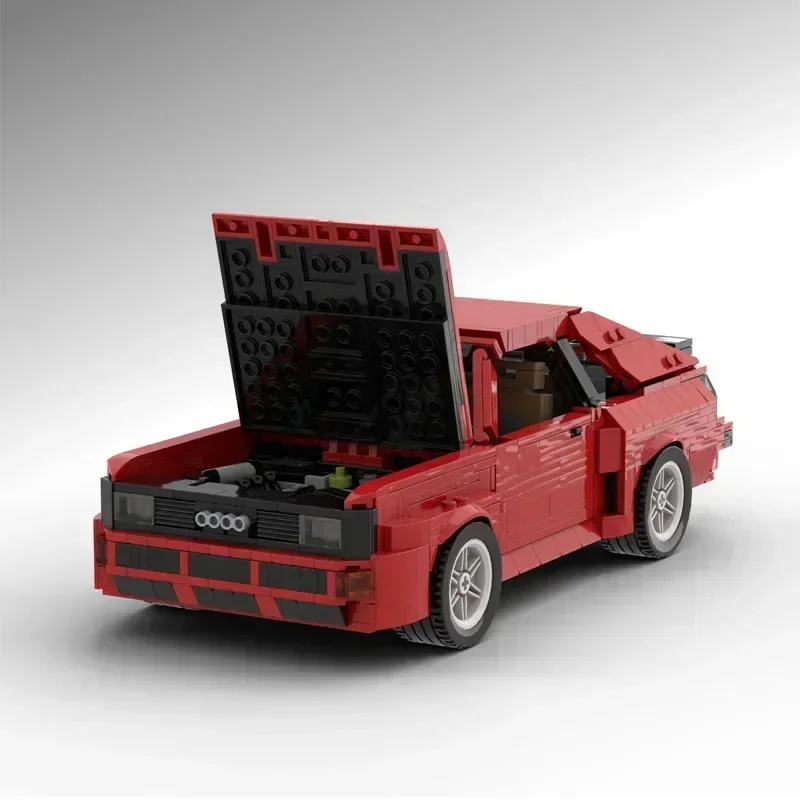 MOC-65510 Perakitan Supercar Merah Model Blok Bangunan Penyambungan Model Balap MOC Hadiah Mainan Ulang Tahun Anak Kreatif Pendidikan