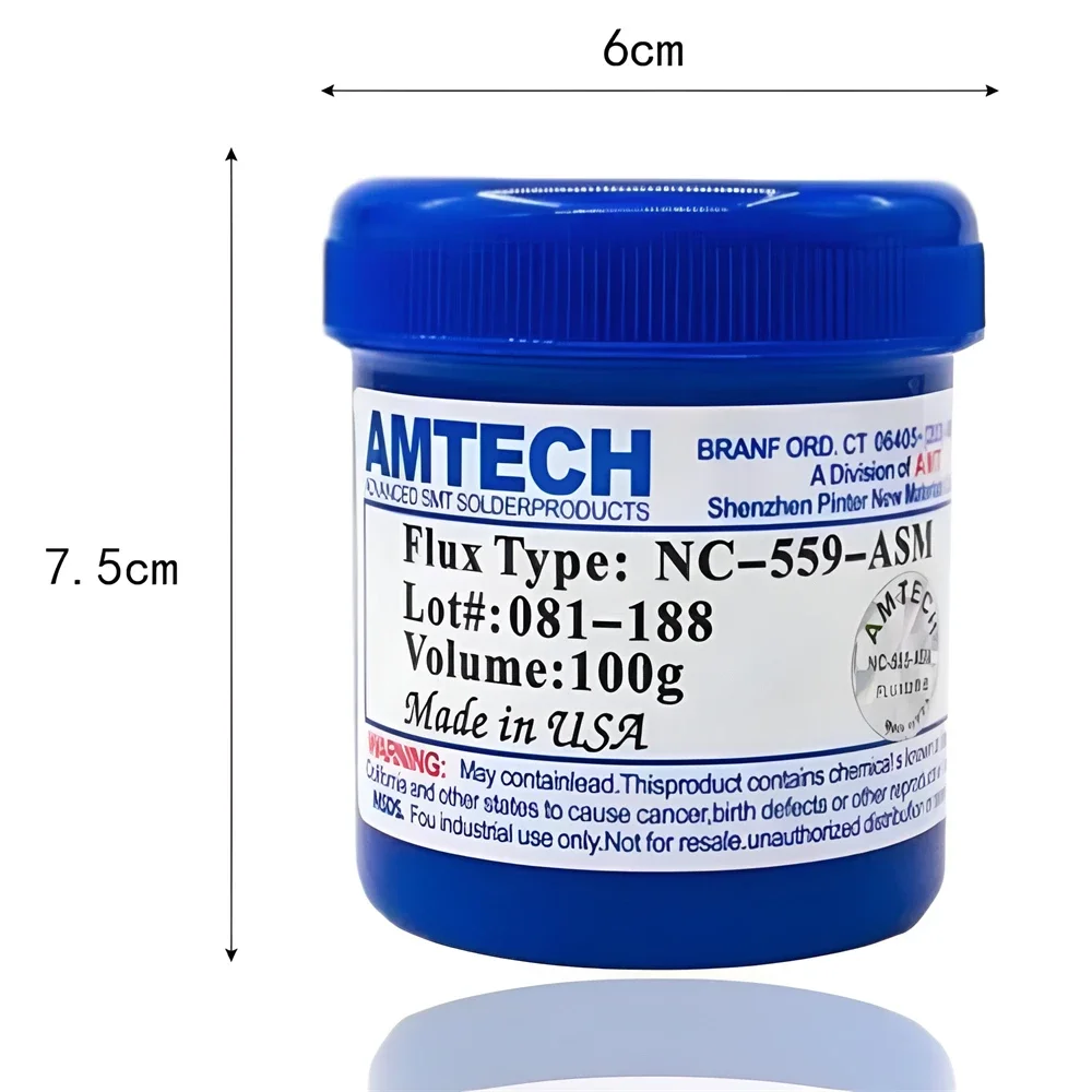 100% AMTECH-NC-559-100g ASM Flux Paste ago di flusso senza piombo la saldatura BGA è comunemente utilizzata per la saldatura 559 Flux