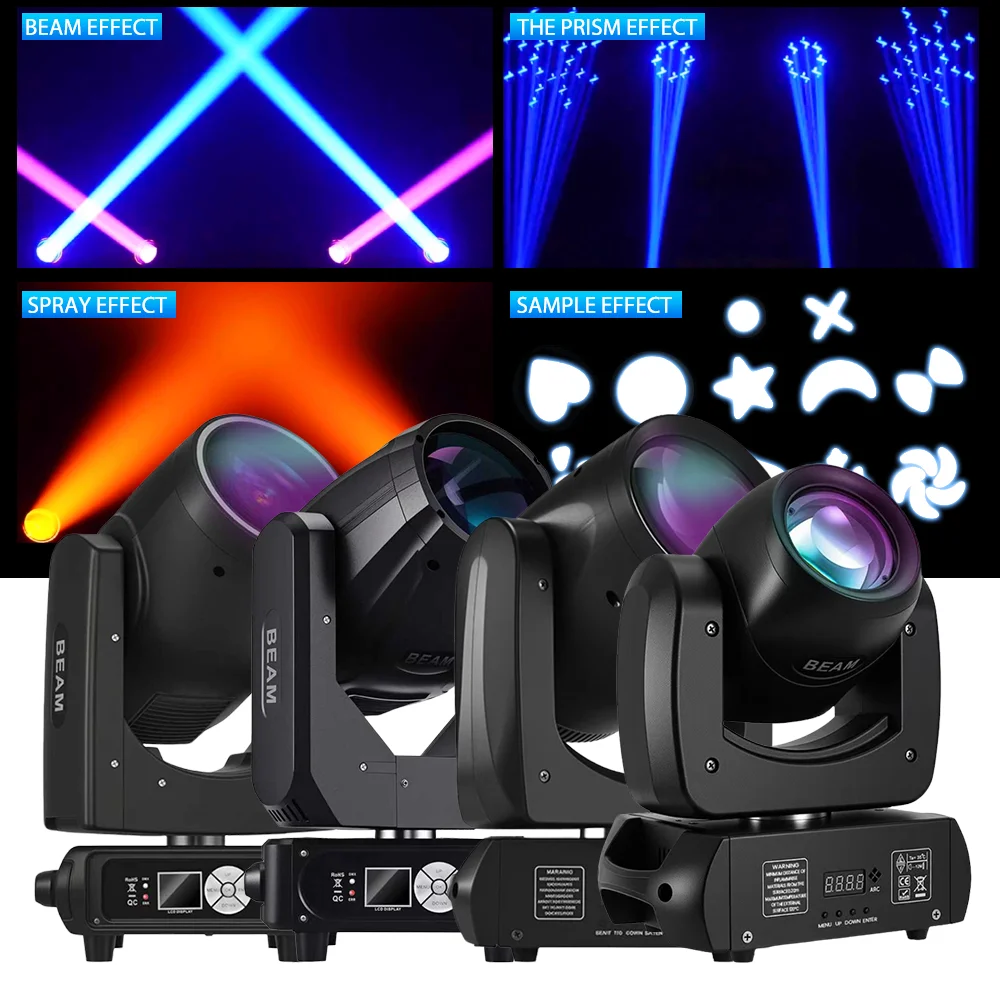 

Moving Head Strobe Lights Combination Black Stage Light Projector Cable DMX DJ Lights For Christmas Lights Outdoor, Club, Party
