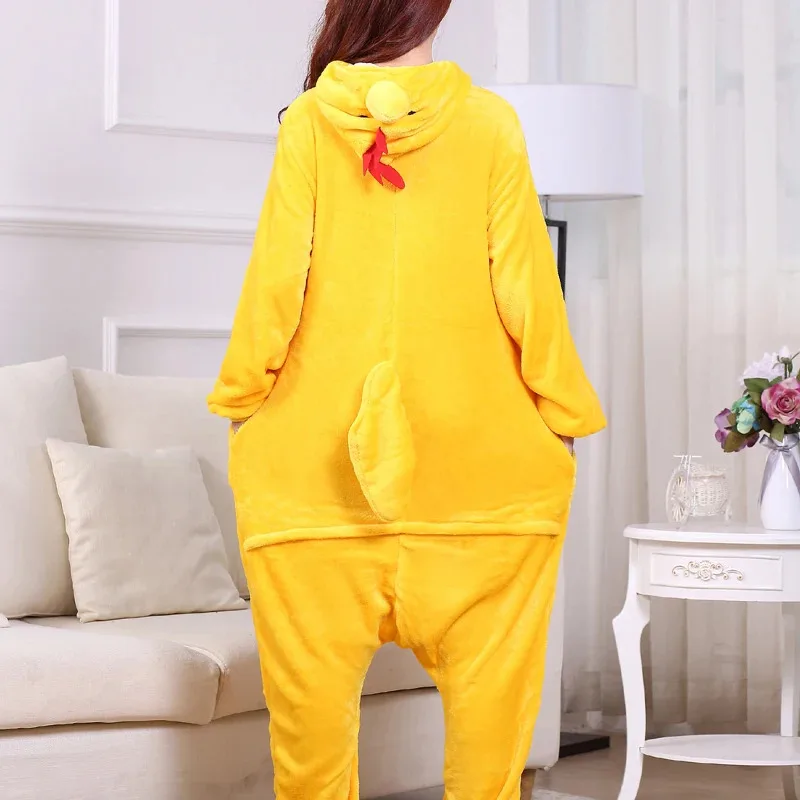 Pijamas de pollo Onesies para adultos Anime Kigurumi hombres ropa de dormir mujeres Pijamas de una pieza mono de dibujos animados disfraz de Cosplay en general
