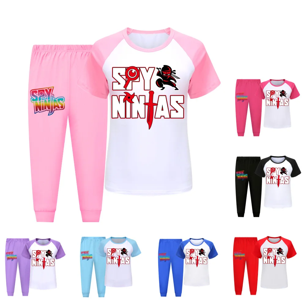 Summer Kids Pyjamas Set SPY NINJAS Clothes For Girls Boys Costume Pajamas Baby Pijama Suit Sleepwear Toddler Nightwear Pants