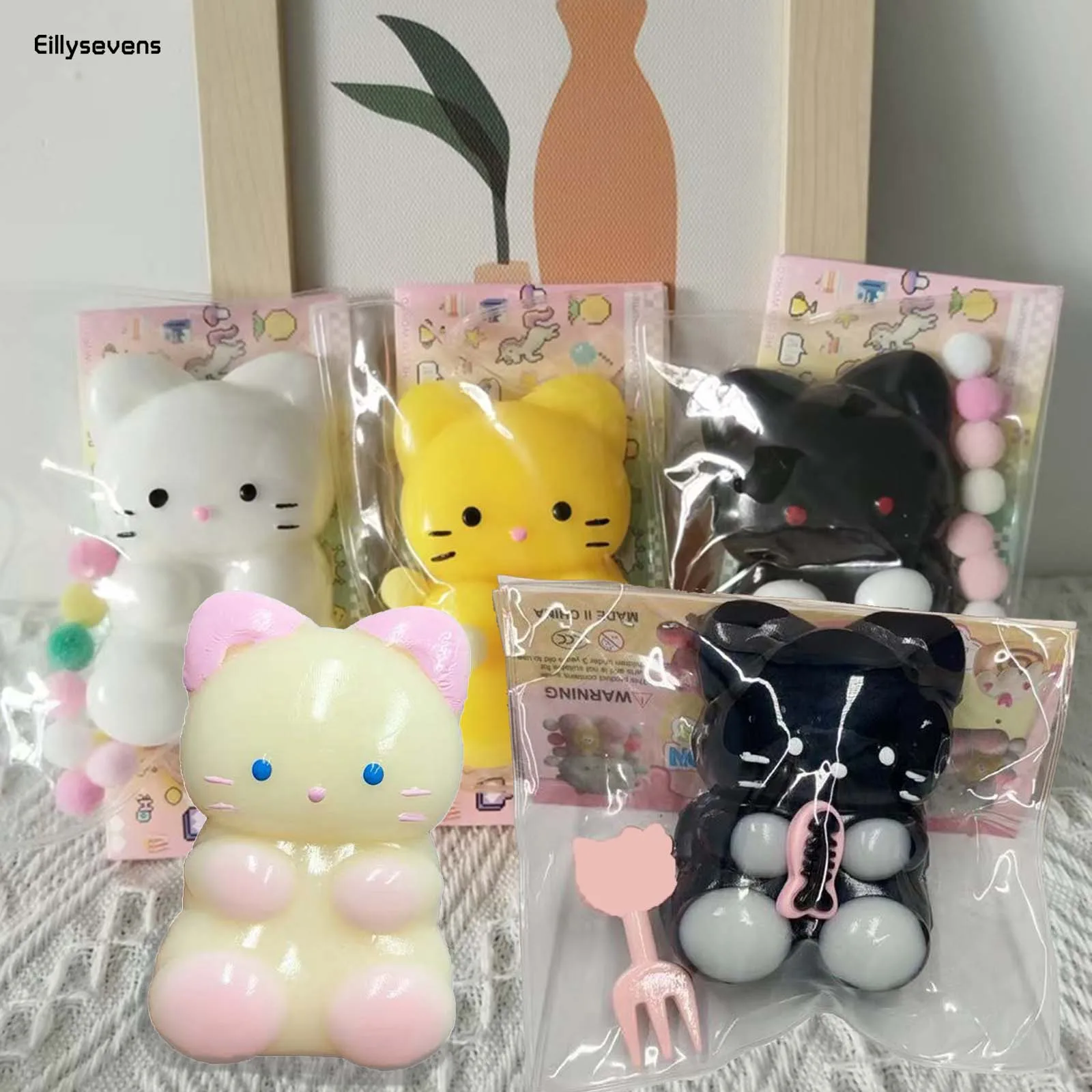 Fidget cat ของเล่น Squishy แมวขนาดเล็กน่ารักสัตว์ Antistress Decompression Vent บีบของเล่นความแปลกใหม่ความเครียด Release Vent ของเล่น