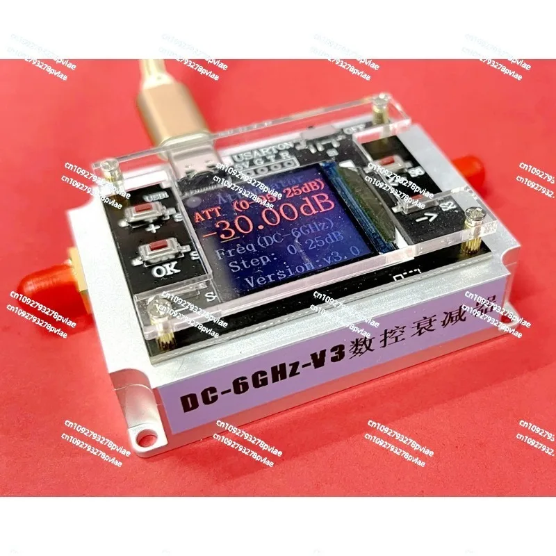 3G 6G 8G Digital Programmable Attenuator 90DB Stepped 0.25DB TFT Display CNC High Isolation