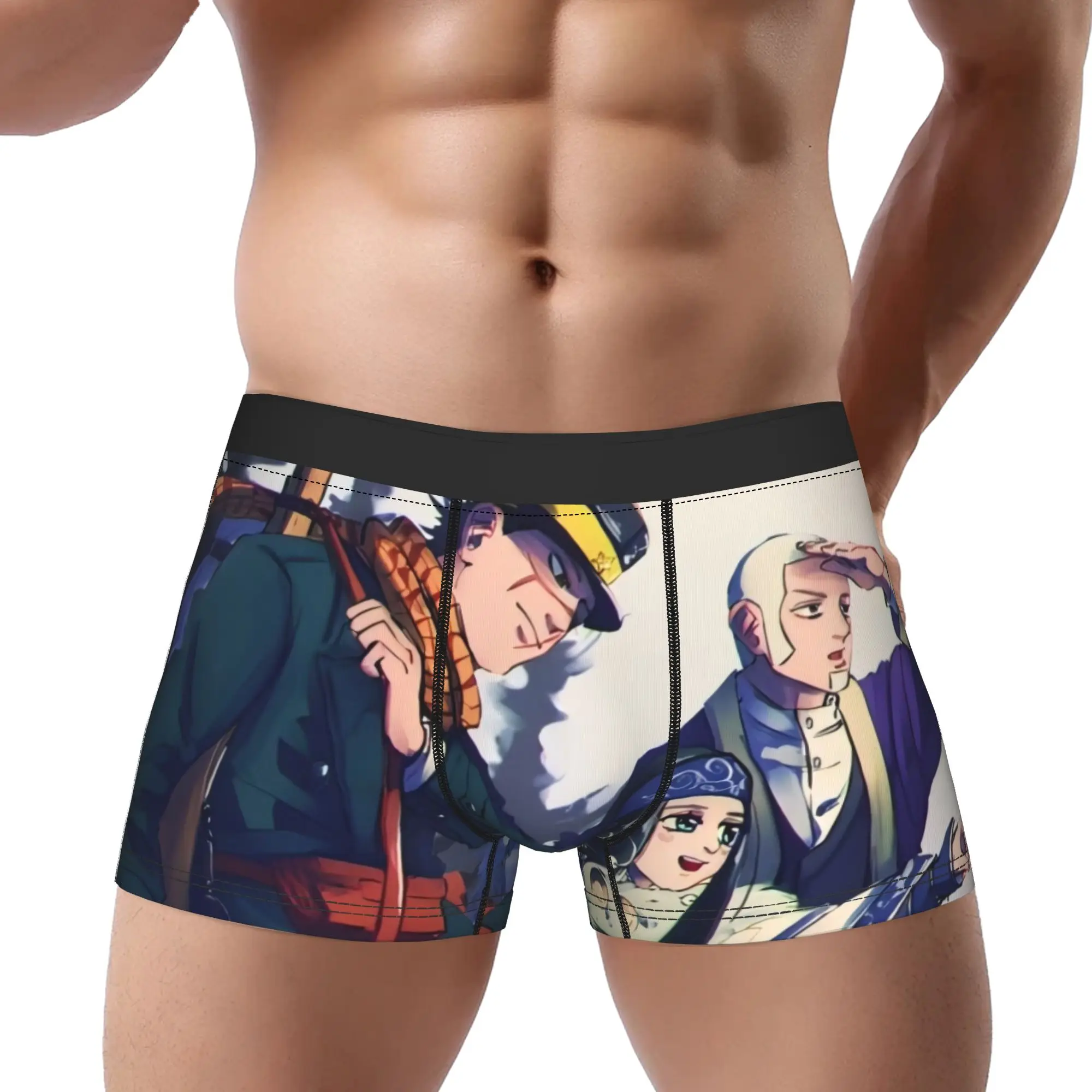 Golden Kamuy Underpants Breathbale Panties Male Underwear Golden Kamuy Print Shorts Boxer Briefs