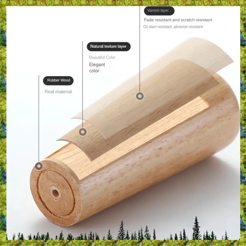 

Wood 4 Inch Furniture Legs Set Of 4 Round Solid Mid Couch Feet Accessories Legs For Sofa Dresser Cabinet Bed Home DIY