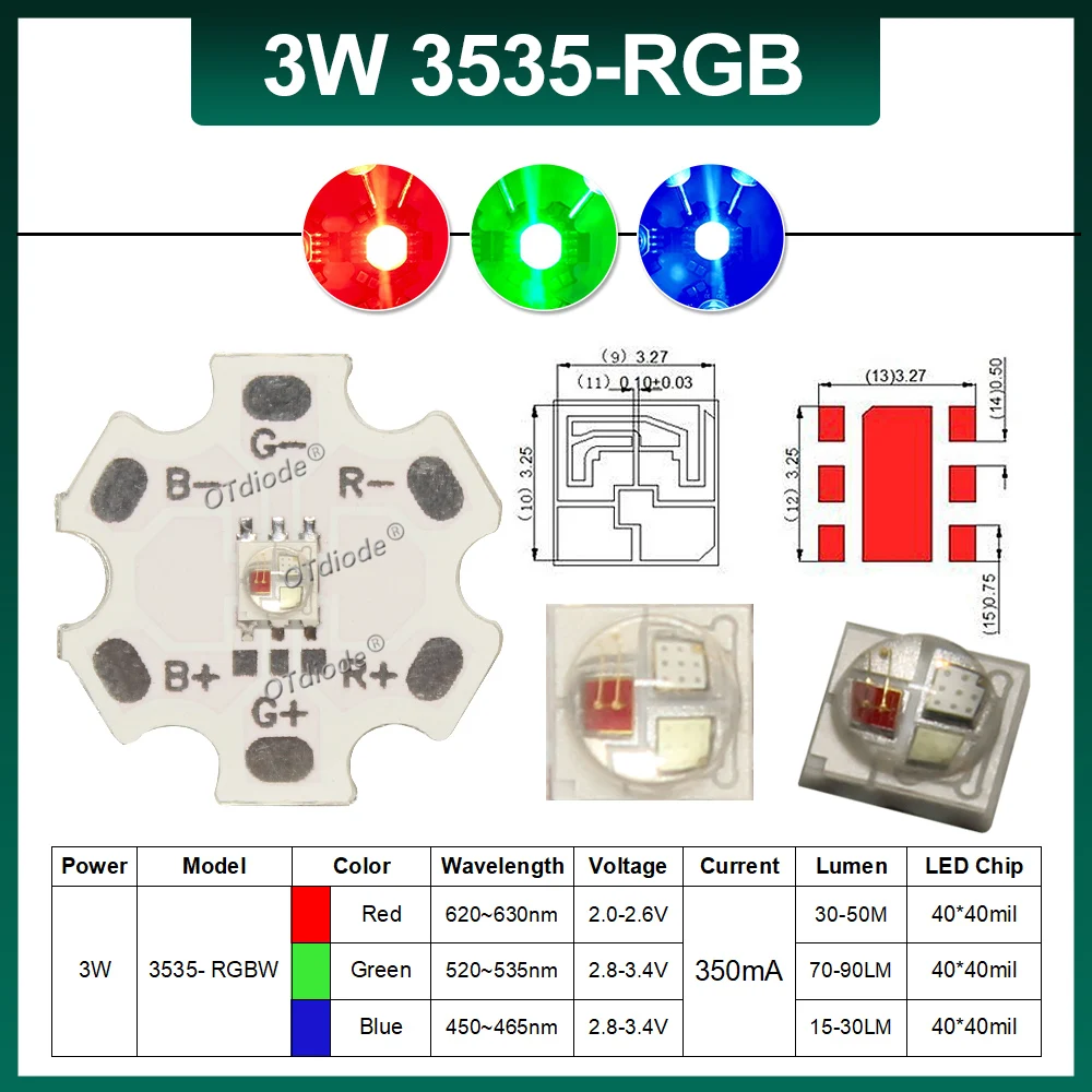 LED RGB RGBW RGBWY RGBWYV 3W 4W  6W 9W 15W 18W 10W 5050 XLM High Power Bead 4pin 6pin 8pin 10pin 12pin Colorful Chip Stage light