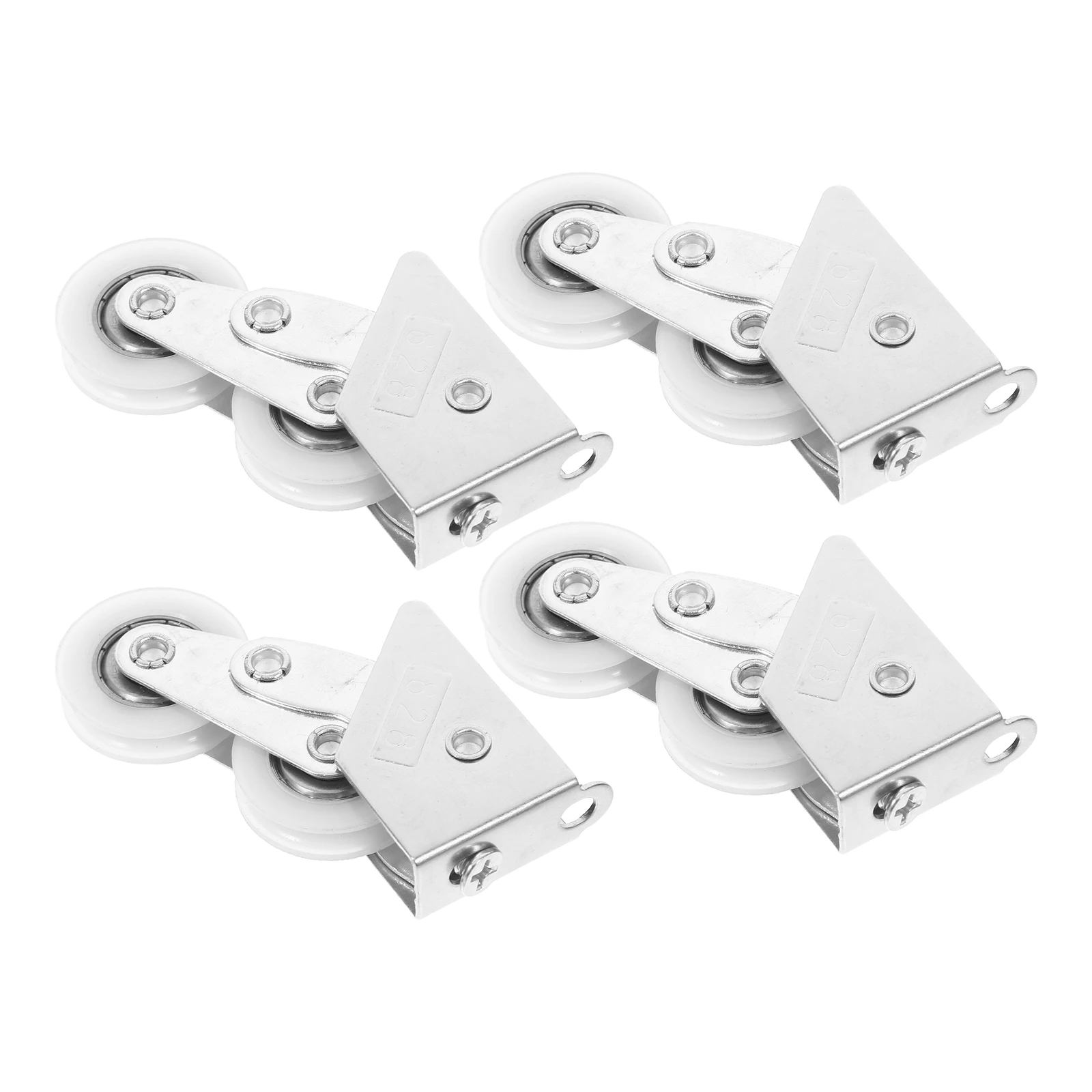 

Aluminum Alloy Sliding Door Pulley Roller Window Hardware Accessories Double Bearing Track Wheel For Patio Screen Gate 4Pcs