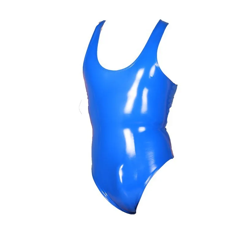 تخصيص NB16 مشرق اللاتكس الأمونيا مثير موضة قطعة واحدة سترة ضيقة ملابس للرجال مشد ضيق المناسب بذلة ثياب