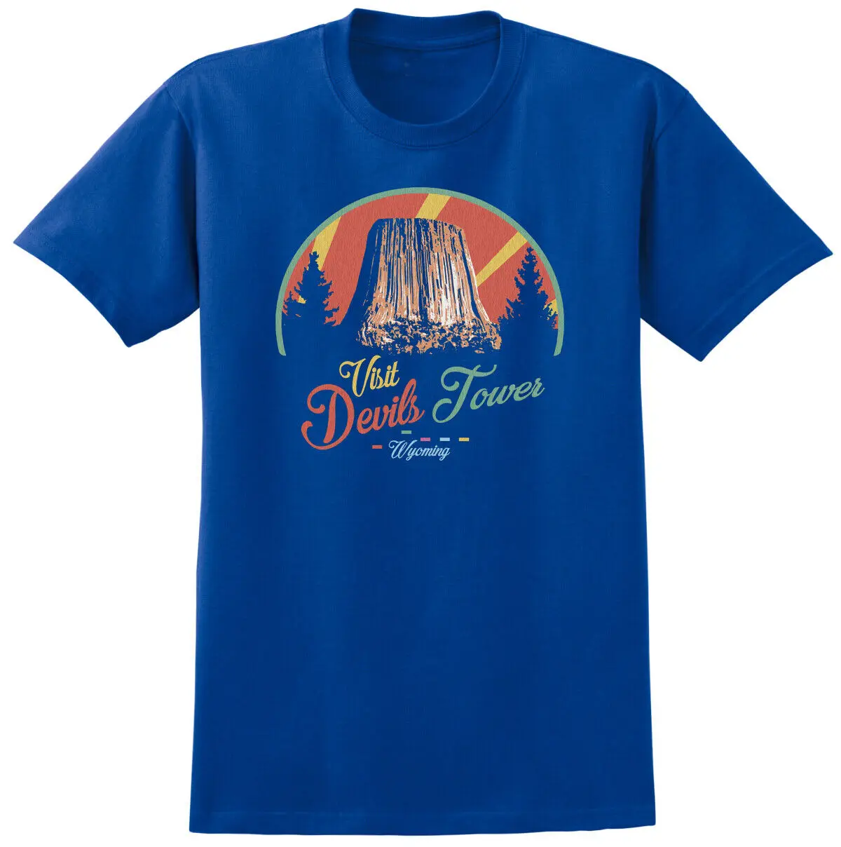 Close Encounters Inspired Devils Tower T Shirt Retro Sci Fi Iconic Film