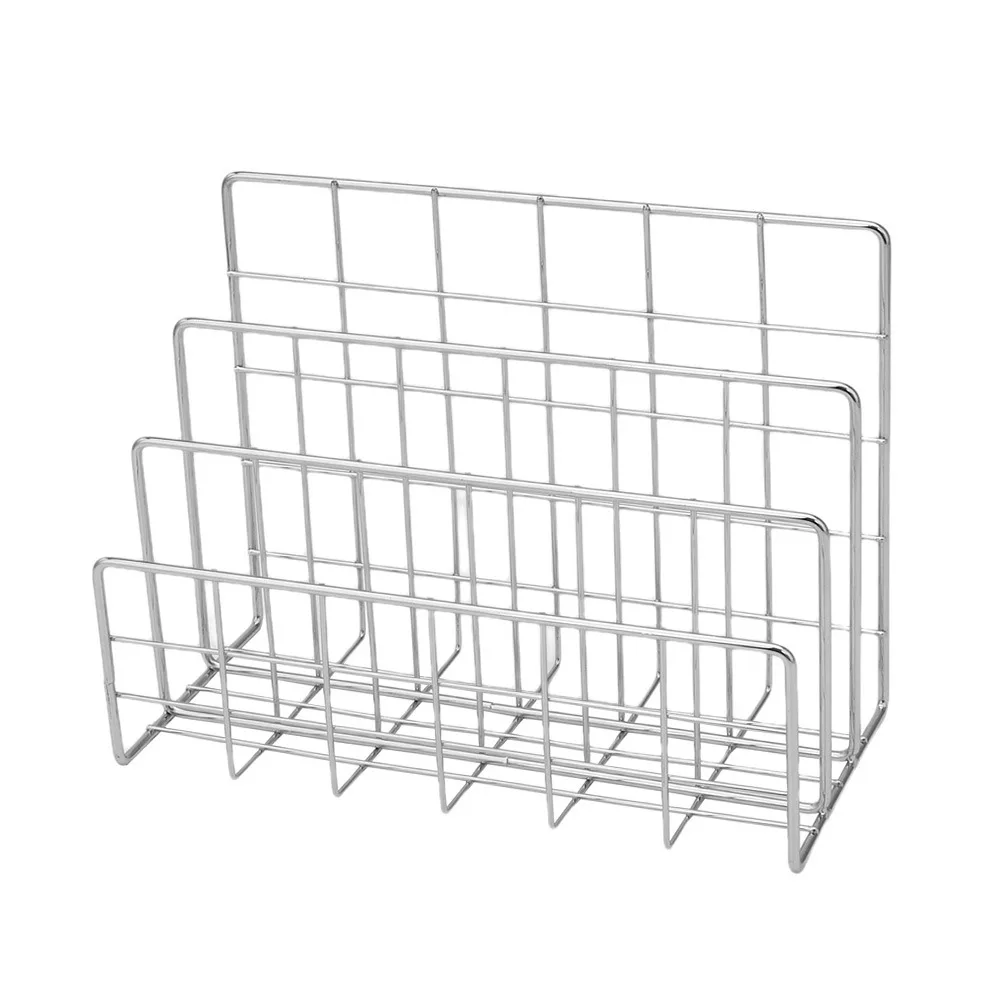 Multicolor Iron Bookshelf Multi-porpose 3 Compartments Magazine Organiser Shelf Installation Free Iron Art
