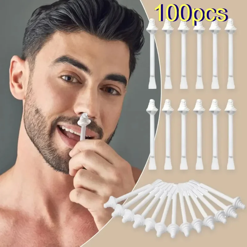 

2026 10/100PCS Nose Wax Sticks for Hard/Bead Wax - Painless Nose Hair Removal Tool,Disposable Nose Wax Stick Accessories Safe
