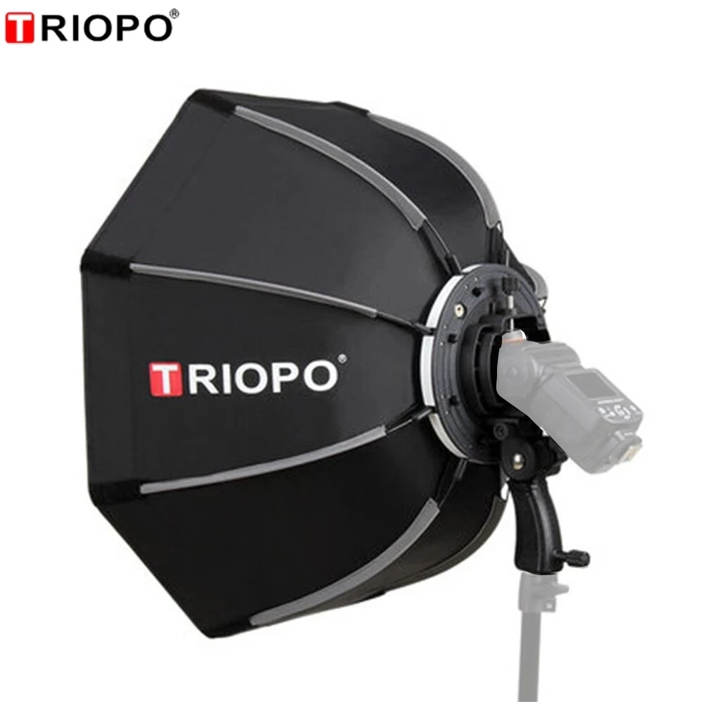 TRIOPO Softbox 55CM 60CM Speedlite Portable Octagon Umbrella  Light Box Outdoor Flash Soft Box For Godox YONGNUO Photography