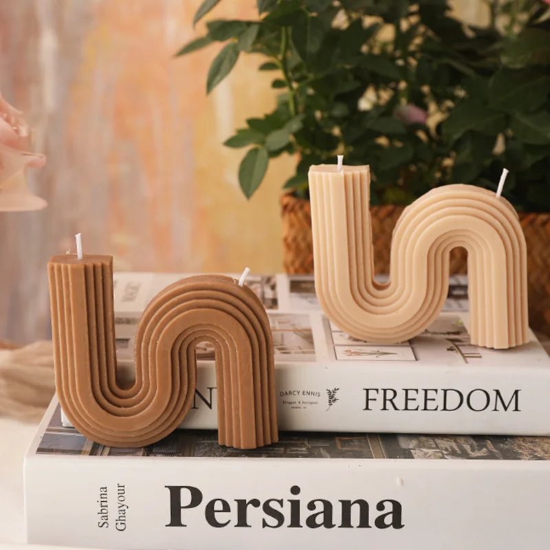 

Creative Niche Nordic Style S-type Aromatherapy Modeling Candle Ins Candle Decoration Diy Geometric Modeling Candle, Rod Wax