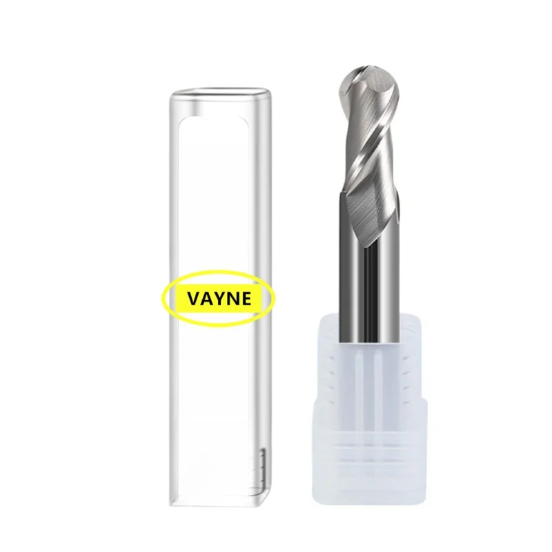 1PCS 2 Flute Cutting HRC55 R0.5-R6mm Aluminium Copper Machining CNC Sprial Bit Milling Cutter Ball Nose End Mill