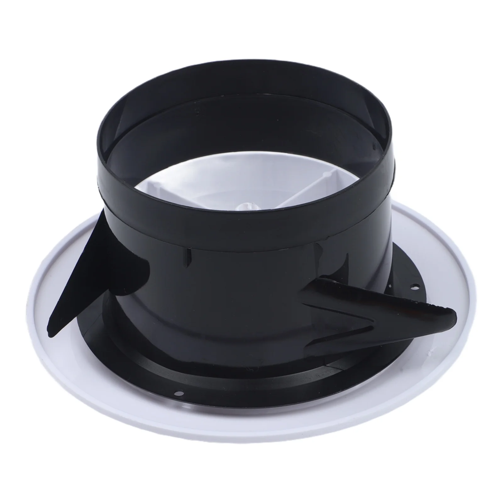 White ABS Circular Air Outlet Diffuser With Adjustable Louver For Heating And Cooling Systems On Wall Or Ceiling 75mm To 200mm