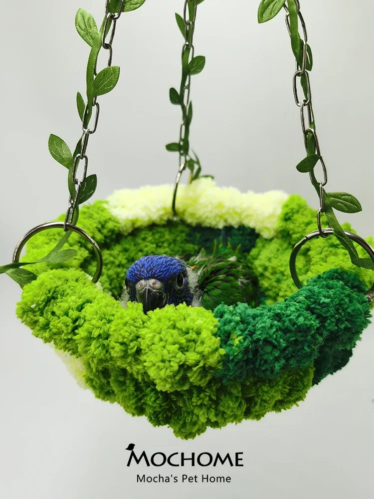 Parrot bird jungle wind hammock swing mystic phoenix tiger skin peony special rest play bird nest metal toy supplies