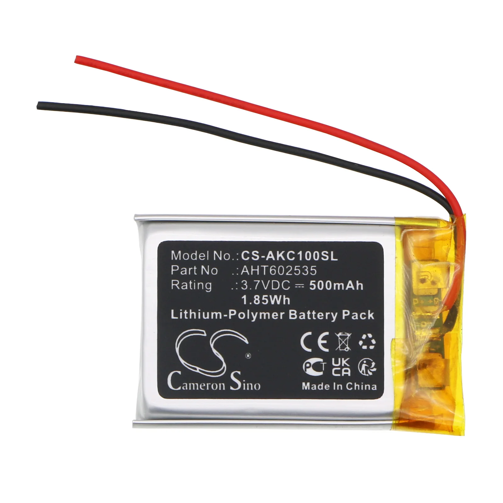 

500mAh 3.7V 1.85Wh Robot Li-Polymer Battery for Anki AHT602535 Vector Robot Cozmo Robot