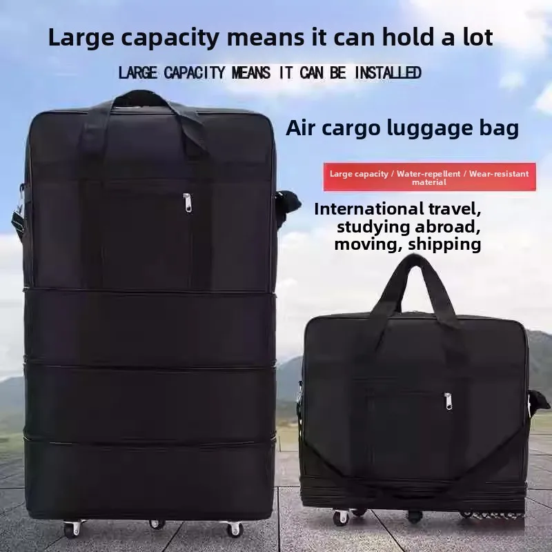 large-capacity-canvas-airline-check-in-baggage-bag-moving-travel-bag-with-wheels-handheld-sport-style-casual-scene-unisex