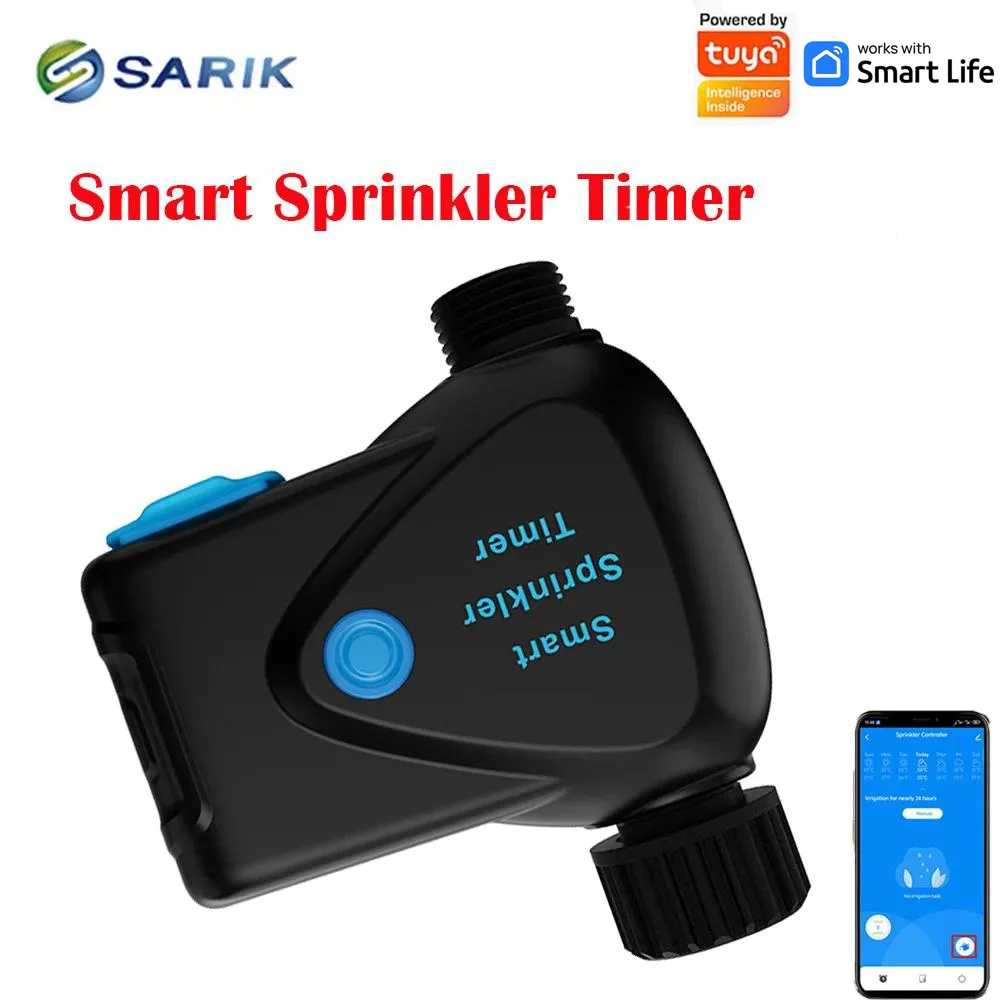 Smart Wifi Irrigation Water Timer Works with Tuya Drip Irrigation Valve Controller Smart Water Valve for Home Garden
