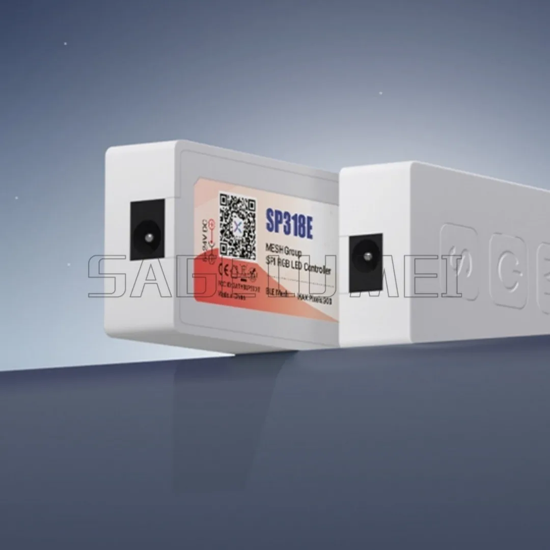 SP318E Compatible with theBanlanX RGBIC LED Controller MESH Networking Group Control up to 200 Devices App Music DIY DC 5-24V