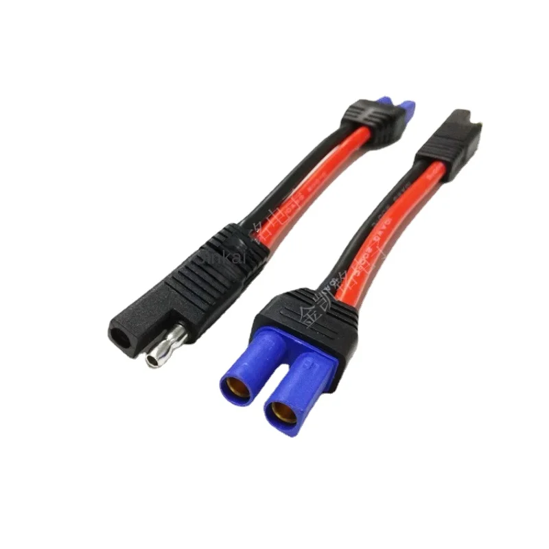 

Full Copper 10AWG Silicone Wire SAE Plug To EC5 Female Power Cord Car Battery Solar Panel 15cm