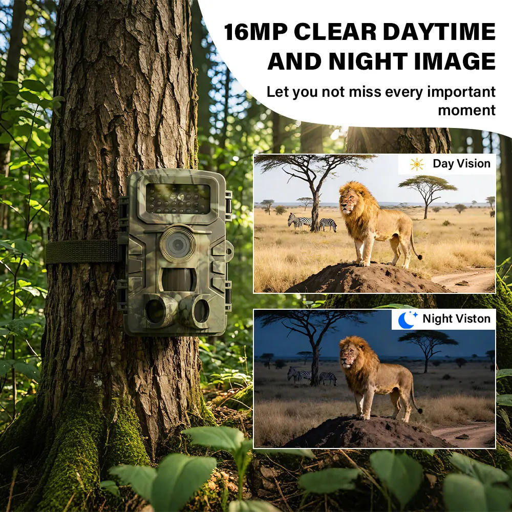 Hunting Trail Camera PR700 with Infrared Night Vision Wildlife Camera HD 20MP 1080P Video IP54 Waterproof for Hunting Wild