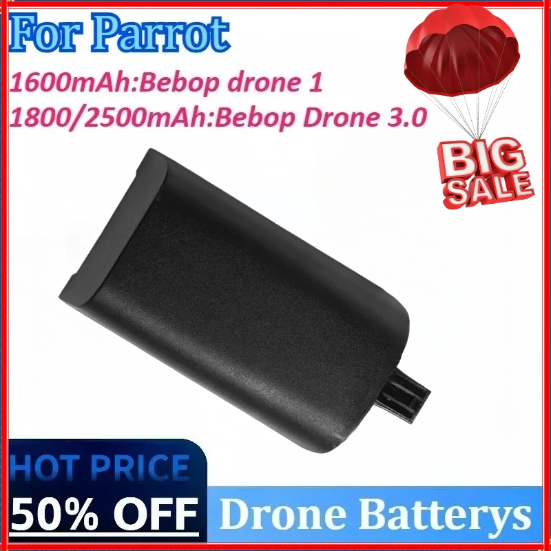 

New 11.1V 1600/1800/2500mAh Upgraded Lipo Battery for Parrot Bebop Drone 3.0 Helicopter Outdoor Drone Backup Replacement Battery