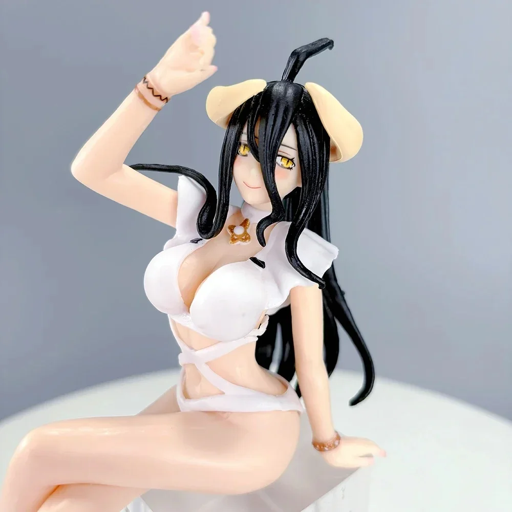Figura de Anime de Albedo de Overlord de 16 cm, Traje de Baño Blanco, Colección de Modelos, Adornos, Figura de Acción, Modelo de PVC Coleccionable