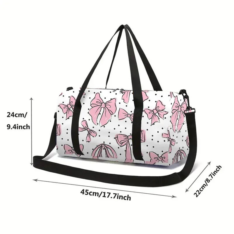 Pink Butterfly Large Capacity Luggage Bag for Boy/Girls Best Gifts 2D Cartoon Travel Duffels for Children Outdoor Fitness Bag