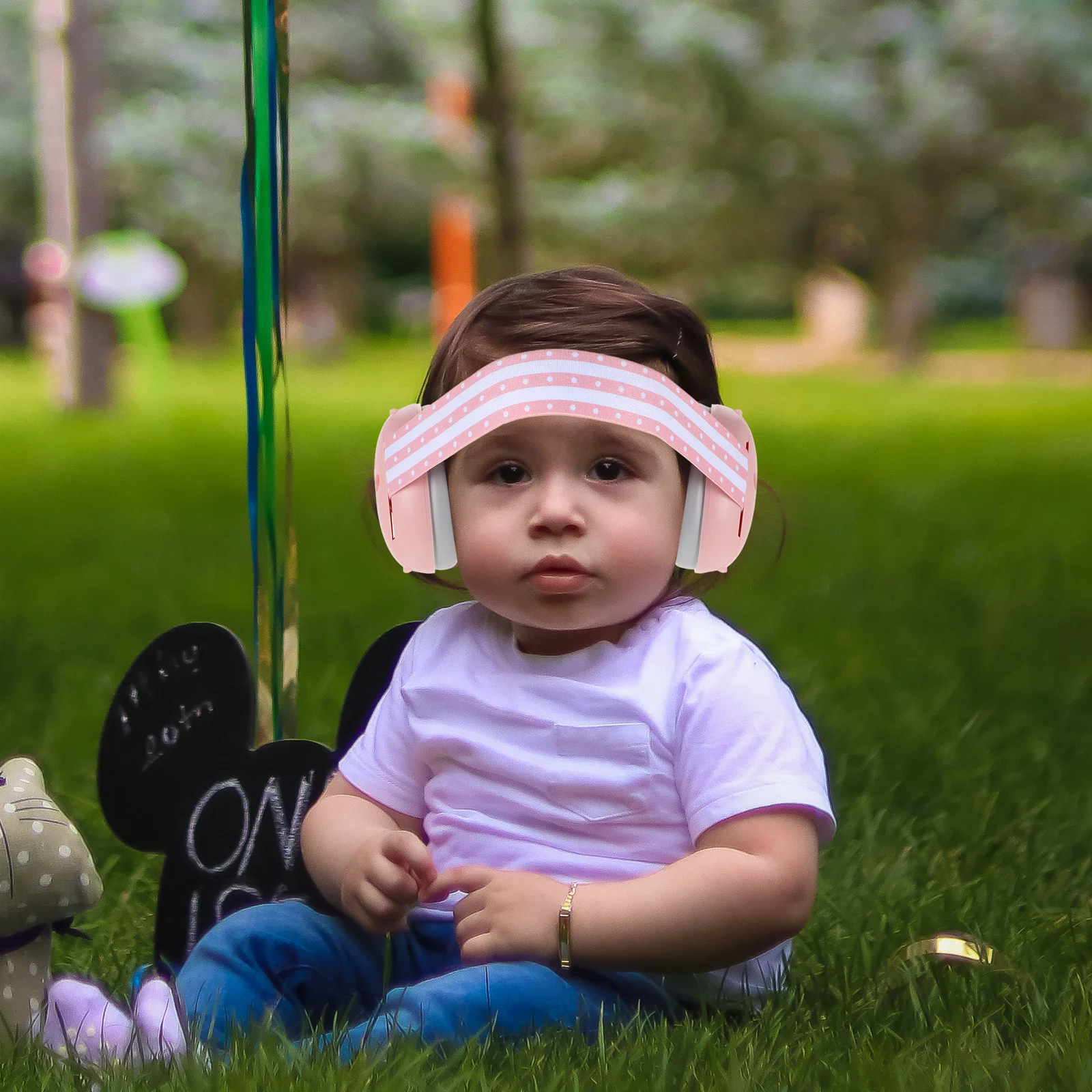 Teléfonos para la cabeza del bebé Auriculares con reducción de ruido Protección infantil Poliéster