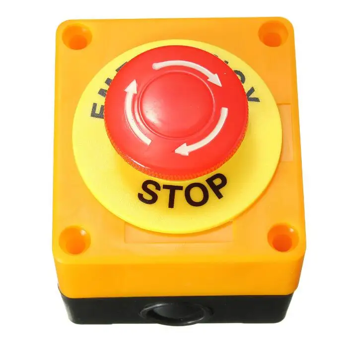 AC 660V 10A Plastic Shell Red Sign Emergency Stop Mushroom Push Button Switch