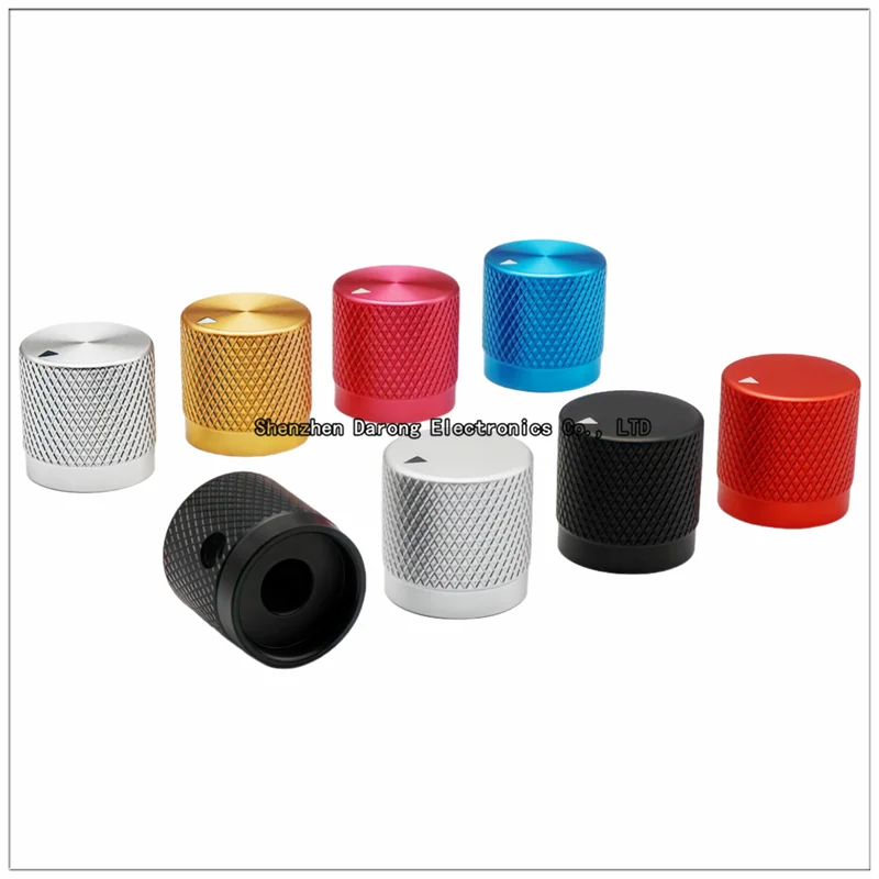 17×17MMオールアルミニウムエンボス加工ノブ、ポテンショメーターエンコーダーキャップ、音量/電子楽器機器調整キャップ