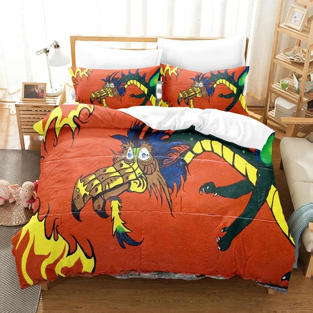Graffiti Duvet Cover Set Teen Style Pattern Bedding Street Culture Decor Set King Queen Size Hip Hop Polyester Comforter Cover