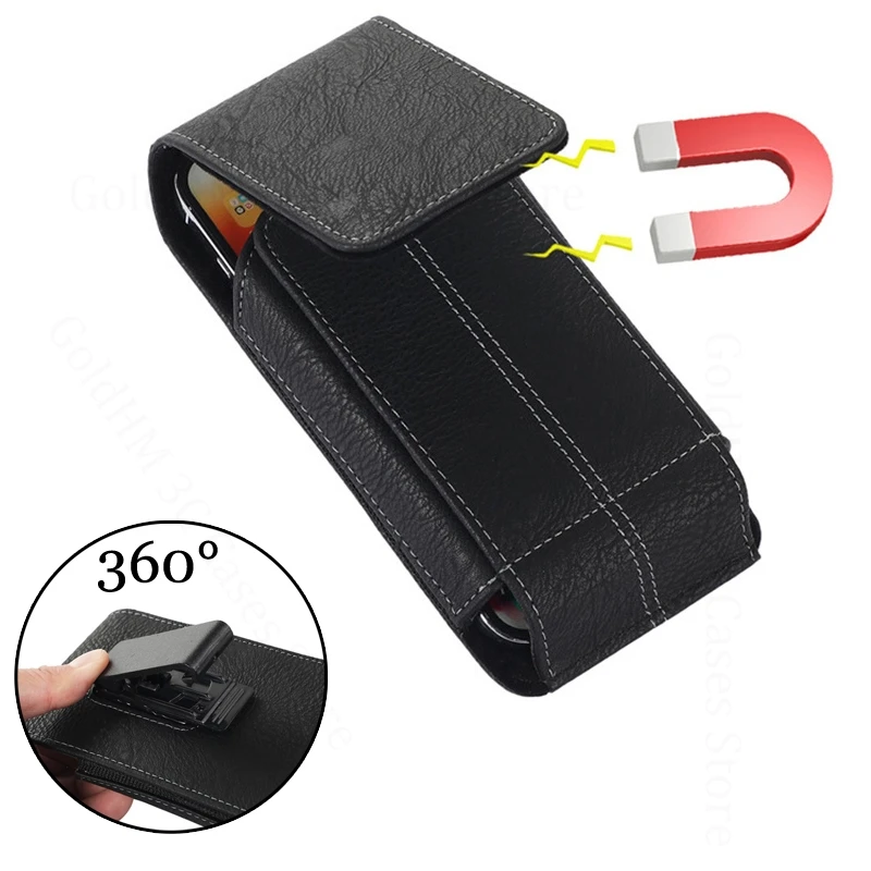 حافظة جلدية مغناطيسية لهاتف Xiaomi 15T 17 Pro Max 360 ° كليب حزام بطاقة المحفظة الخصر الحقائب ل Xiaomi 15 الترا 14 T 13T #2