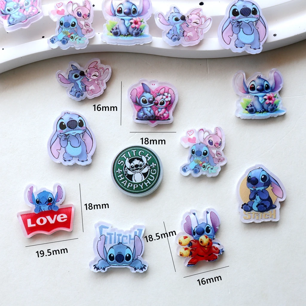 Wholesale 20PCS Mini Acrylic Charms, DIY White Backing, No Holes for Personalized Jewelry Making, Trendy Stickers for Craft Gift - Image 2