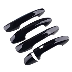 5Pcs Car Exterior Black Door Handle Cover Trim Frame Fit For Mercedes Benz C E GLC Class W205 X253 W213 2016 2017 2018 2019 LHD