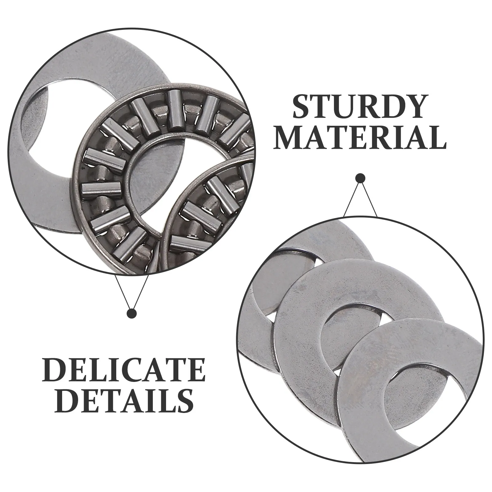 2pcs Flat Roller Bearing Set High Load Axial Thrust Needle Bearings For Industrial Machinery Automotive Transmission Systems - view 4