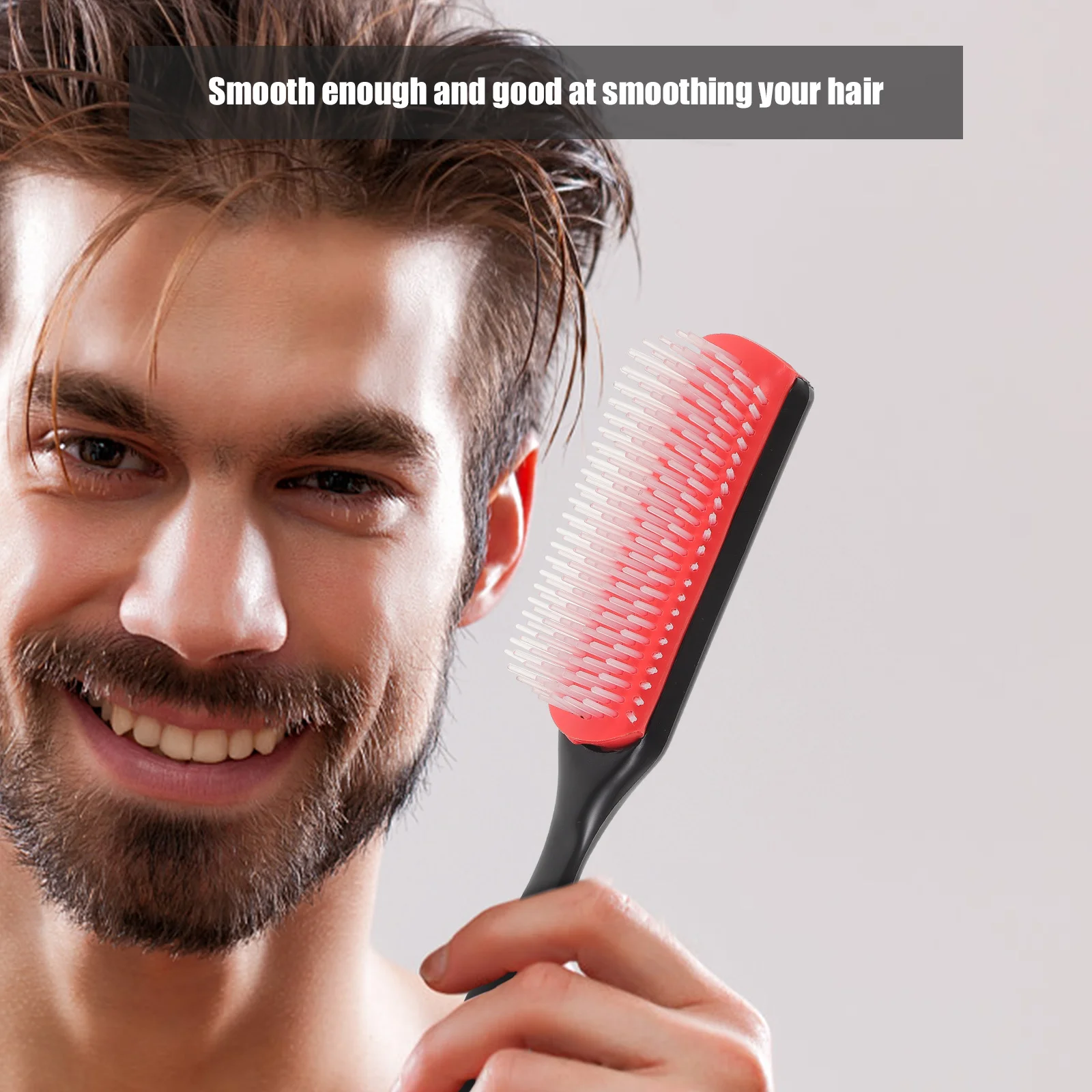 

Nine Rows Hair Styling Comb Professional Barber Antistatic Promote Blood Circulation Portable Design DIY Hairstyles Smooth No