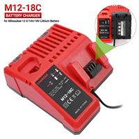 Replacement M12-18C Battery Charger for Milwaukee 12 V 14.4V 18V 48-11-1815/1828/1840  Lithium Battery Power Tools Batteries
