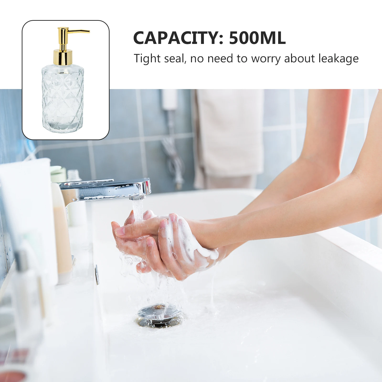 

Travel Shampoo Bottle Press Lotion Dispenser Soap Emulsion Home Supplies Tight Sealing No Leak Lightweight Large Capacity