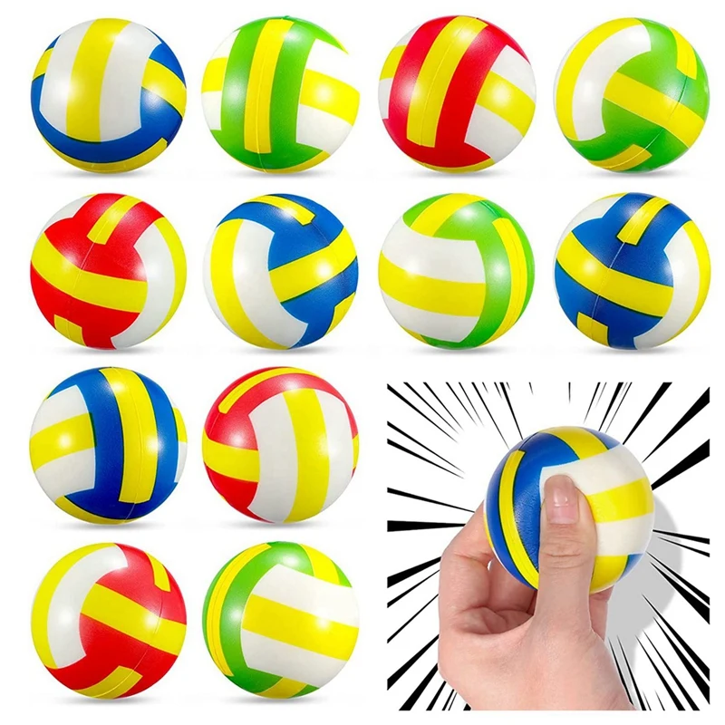 24 Pcs Mini Volleyball Stress Balls Foam Sports Relief Stress Ball Soft Small Volleyball Toys Ball Gift Filler