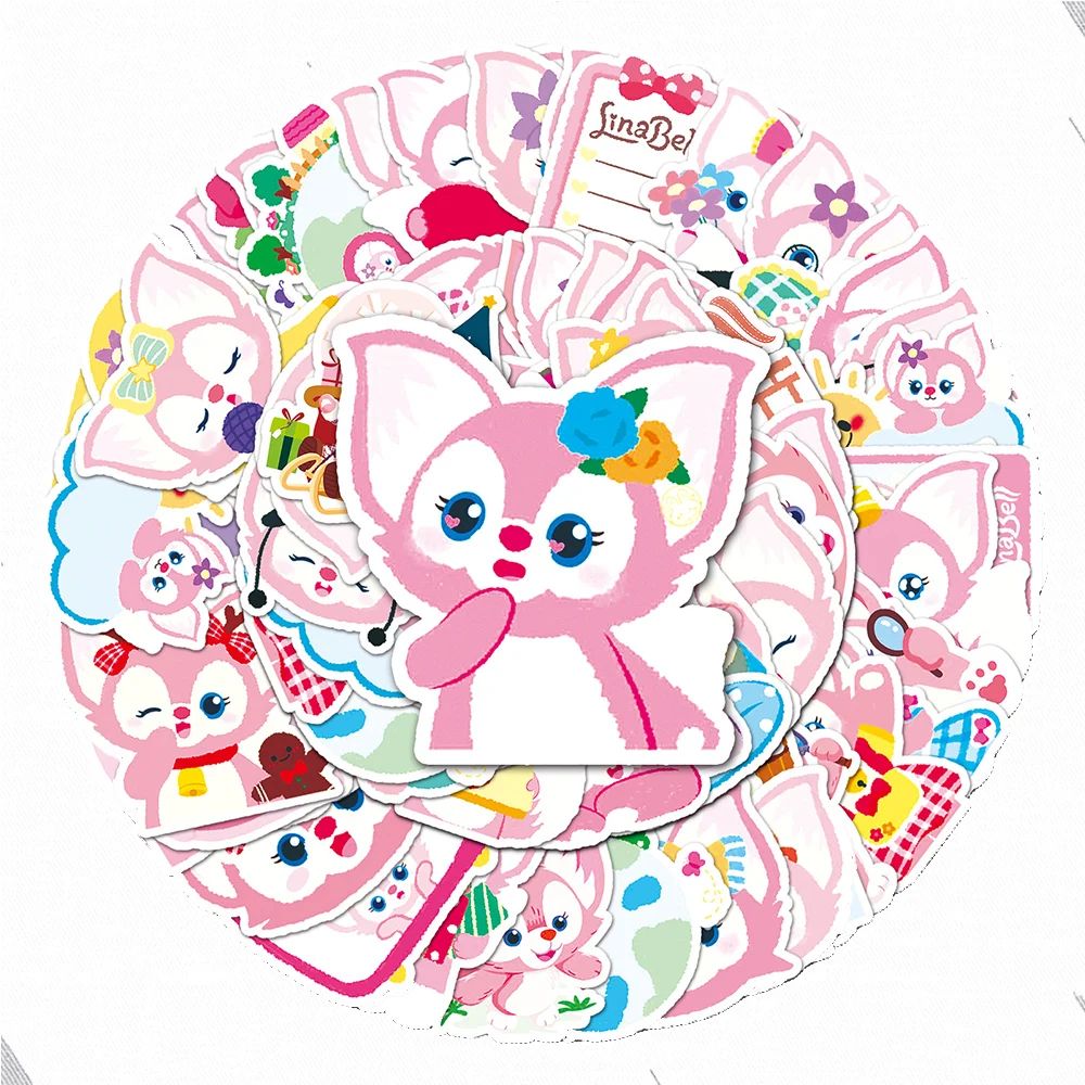 

10/30/50pcs Kawaii Linabell Disney Stickers Girls Cute Cartoon Sticker Scrapbooking Guitar Bike Luggage Toy Decals Decoration