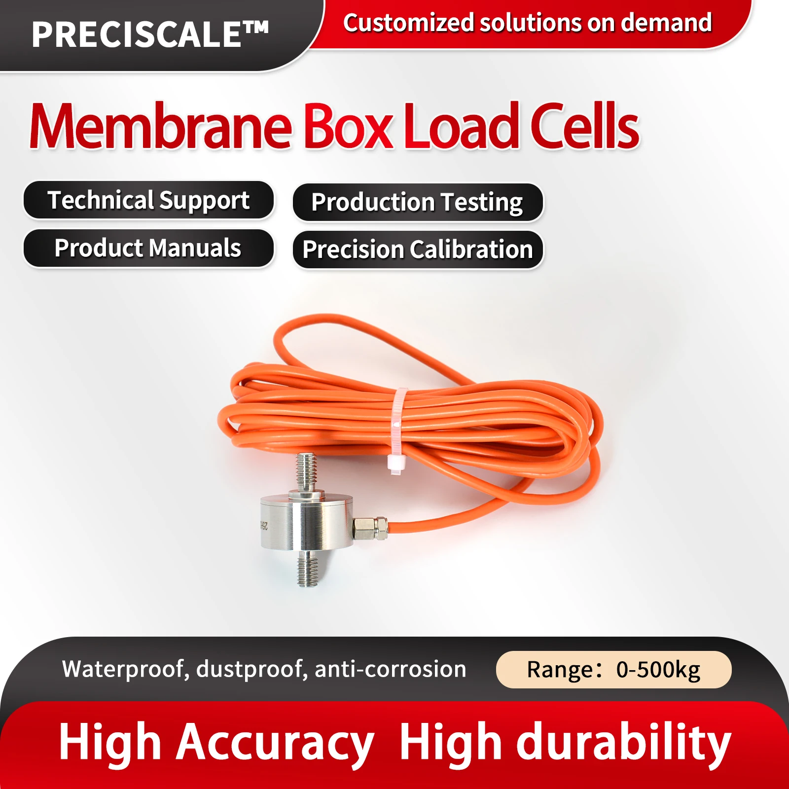 

Preciscale Load Cell Sensor,stainless steel,High Precision,Test Tensile force and compressive force for Electronic Scale