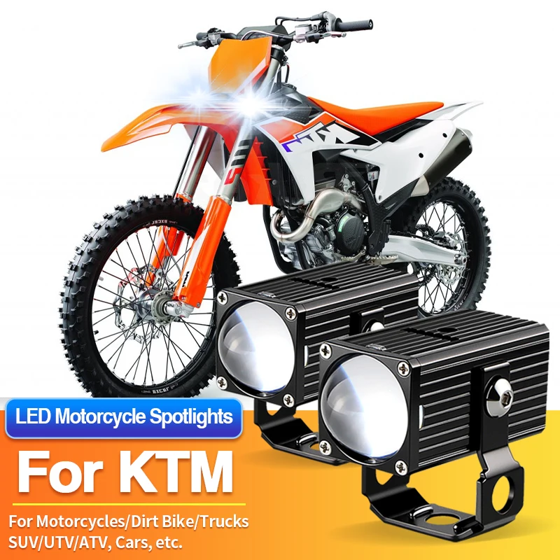 

1/2PCS LED Motorcycles Headlight White Fog Light Spotlight Off Road for KTM 250 XC-W TPI/250 Adventure/250 SXF/300 EXC/300 SX